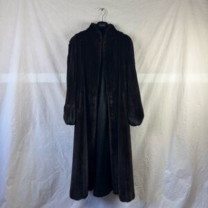 Vintage Black Full-Length Mink Coat